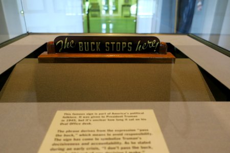 Famous sign from Truman's desk