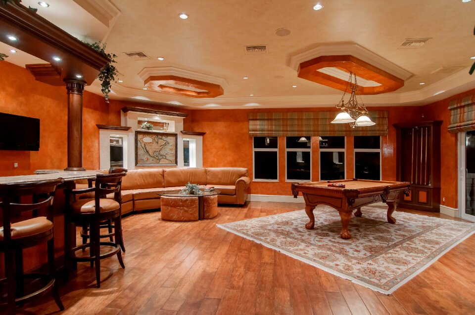 Pool table bar couch