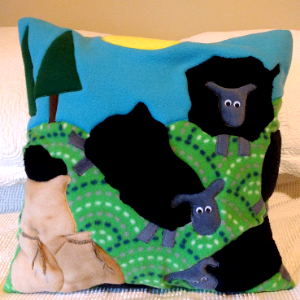 Baa Baa Black Sheep Pillow-100211