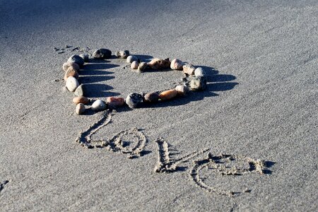 Love beach heart