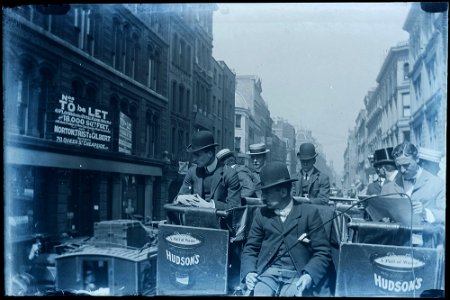 Newgate Street, London - lovely vintage street scene c. 1900 photo