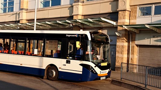 YX67 UZA at Scunthorpe bus station