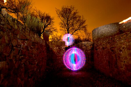 Long exposure orb ball photo