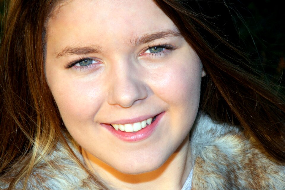 Beauty green eyes smile
