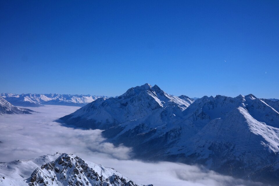 Mountains mountain peaks wintry