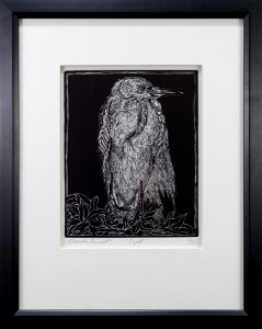 127 | Brenda Dorset | Egret | Printmaking | 20x16