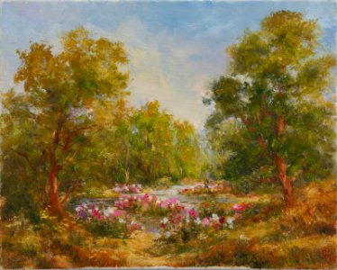085 | Carol Rusaw | Mallows in a Summer Marsh | Oil | 16x20