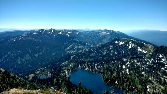Birch Lake and the Swan Range from Mt. Aeneas photo