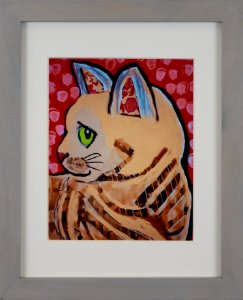600 | Liz Santulli | Cat | Mixed Media | 13x16