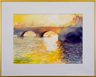 032 | Peter Ulrich | Sunrise in Paris | Watercolor | 16x20