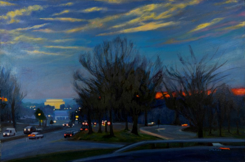 588 | Cecily Corcoran | Sunrise Commute | Oil | 24x36
