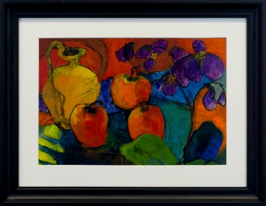 519 | Carol Kennedy | Oranges and Violets | Mixed Media | 16x20