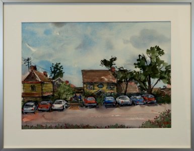 392 | Alfonso Ong | Victory Garden Cafe | Watercolor | 18x23