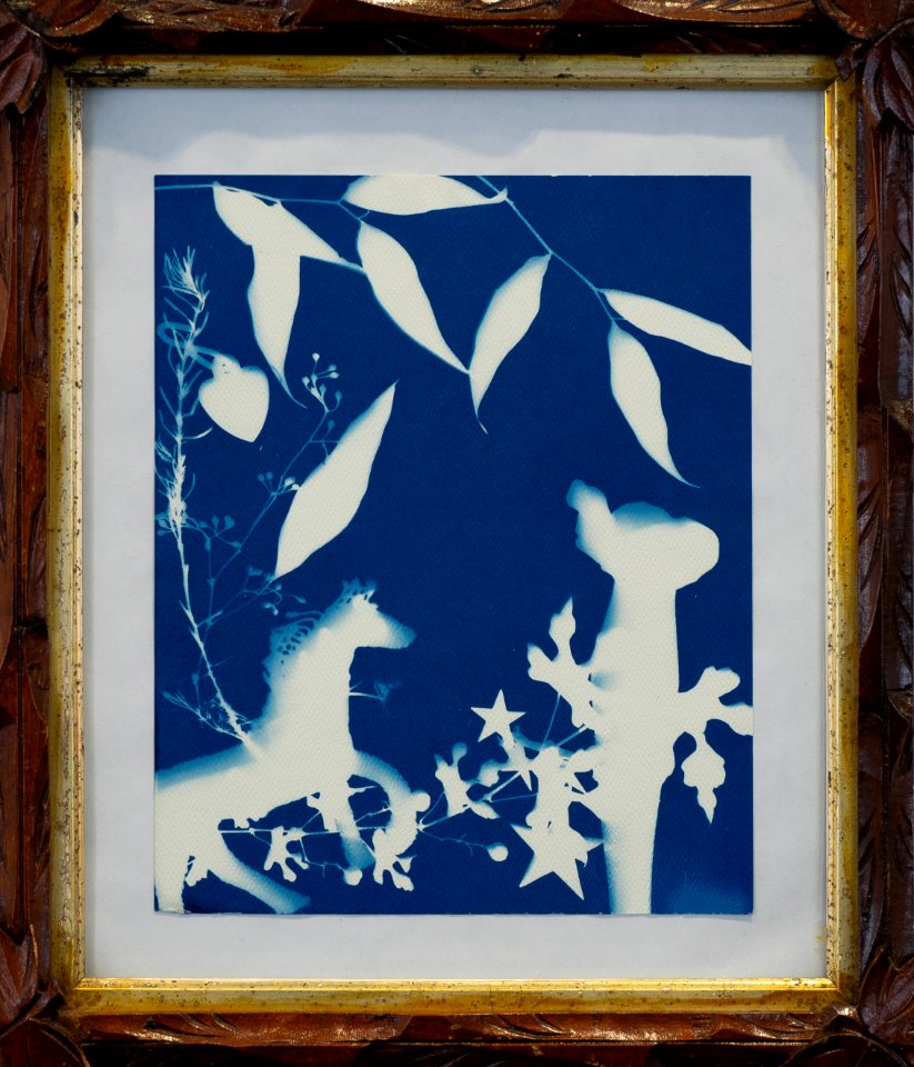 065 | Anthony Zaza | Pegasus + Elephant Boy | Cyanotype Print | 18x18