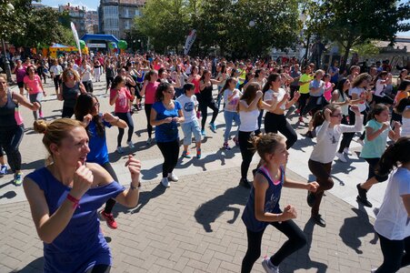 Public people dance