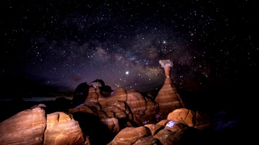 Toadstool Hoodoo Utah under Stars photo