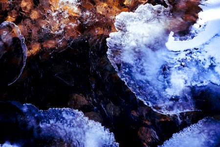 Colorado frozen winter river