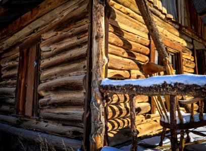 Old Log Cabin near Westcliffe, Colorado photo