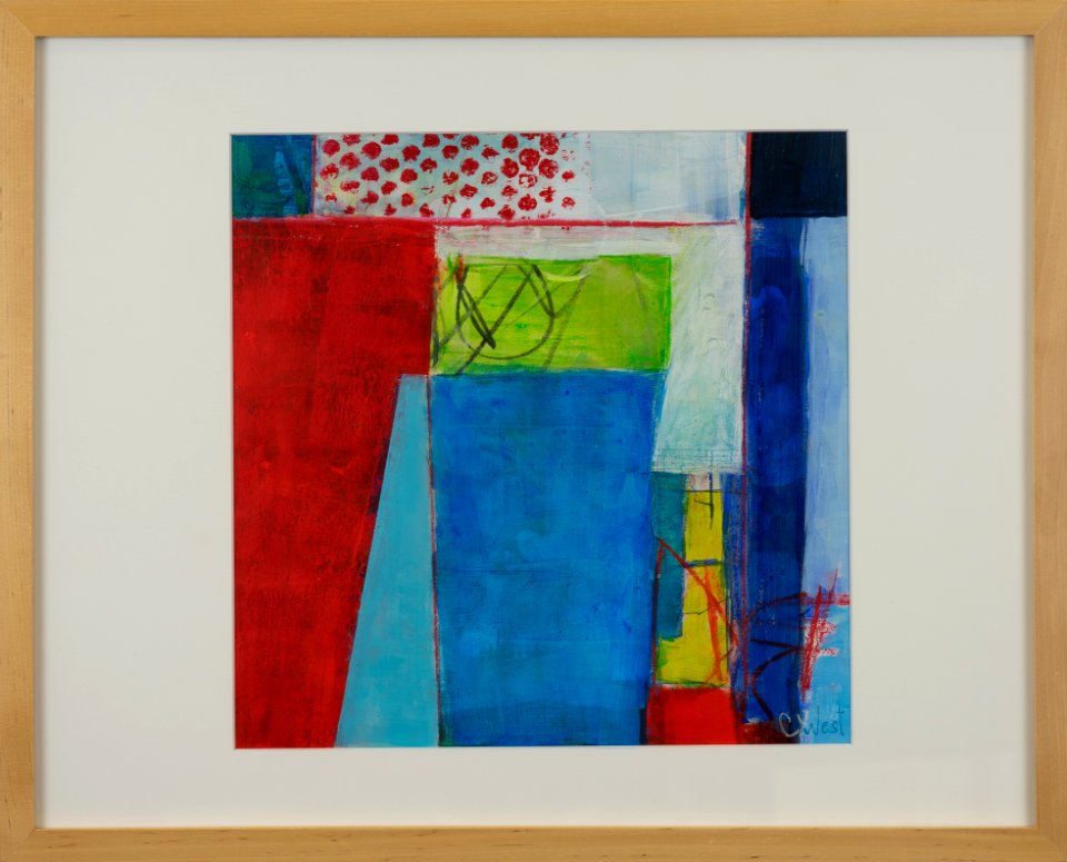 077 | Cristy West | The Red Curtain | Mixed Media | 20x20