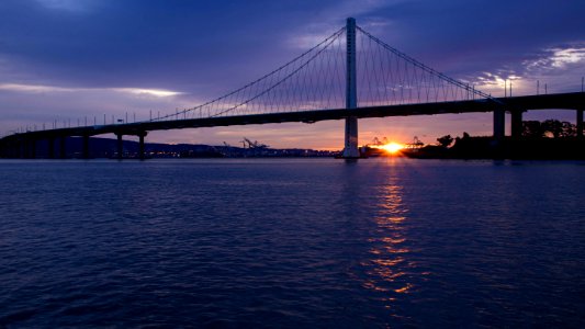 Bay Bridge sunrise from Yerba Buena Island