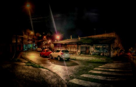 Calles Blanco Encalada esquina Luis Espinosa. Castro - Chiloé - Chile. photo