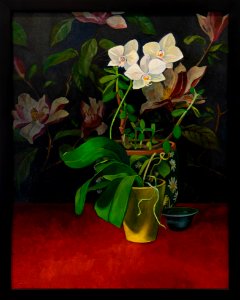 254 | Joan Bevelaqua | White Orchid | Oil | 30x24