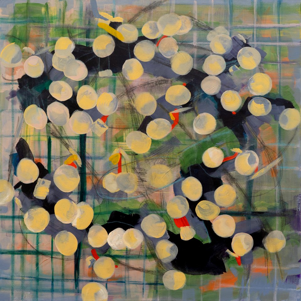 413 | Sandra Emme | Quail Eggs at the Fair | Acrylic | 24x24