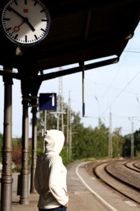 Platform track rails photo