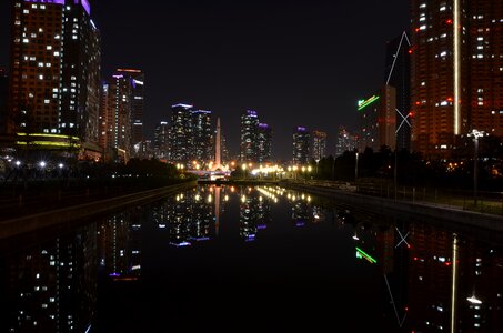 City night in the dark photo