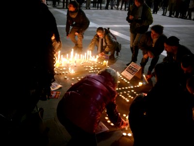 Rassemblement de soutien à Charlie Hebdo - 7 janvier 2015 - Toulon -  P1980334
