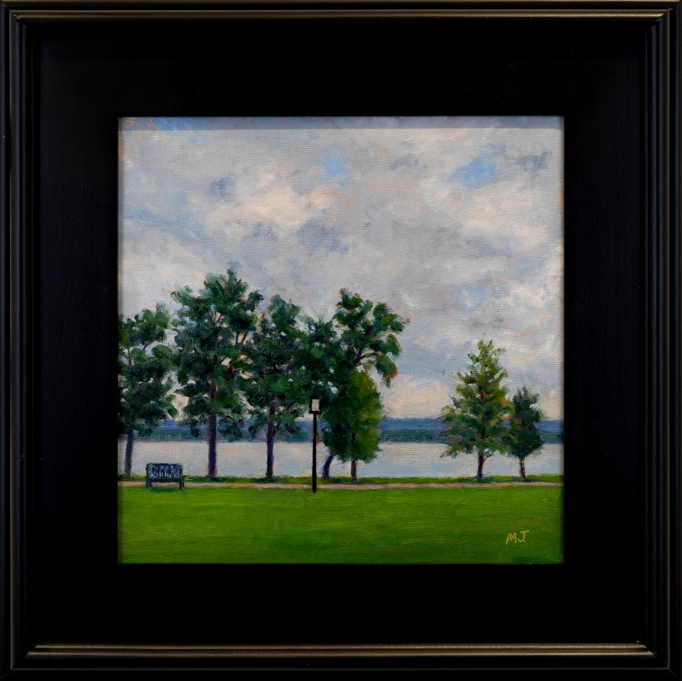 239 | Michael Jackson | Overcast Day at Founders Park | Oil | 18x18