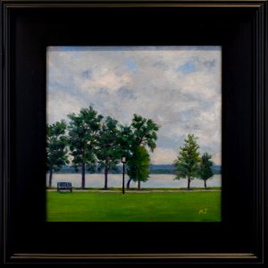 239 | Michael Jackson | Overcast Day at Founders Park | Oil | 18x18