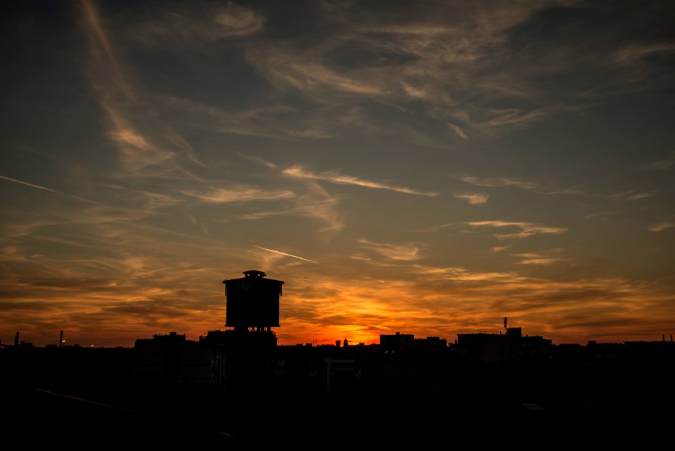 Orange sunset color, beautiful evening