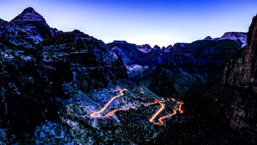 Zion National Park at night