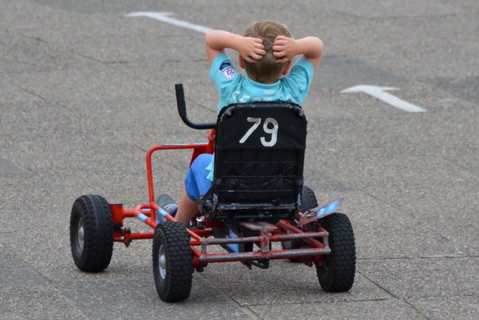 Boy gocart people