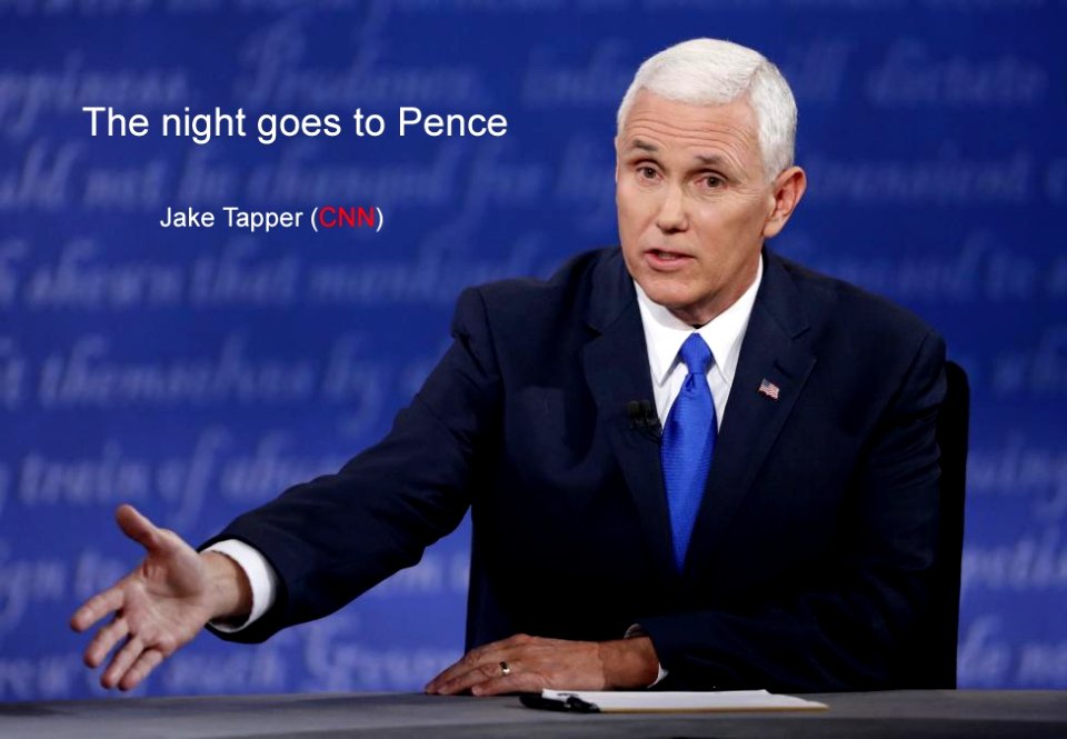 The night goes to Mike Pence