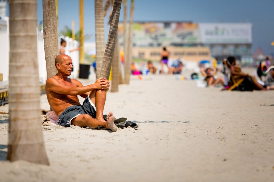 Summer sitting thinking