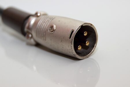 Microphone cable close up