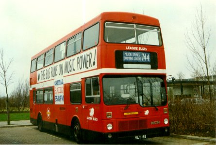 London Buses . M1379 VLT88 ( ex C379BUV ) Central Milton Keynes . Summer -1988 photo