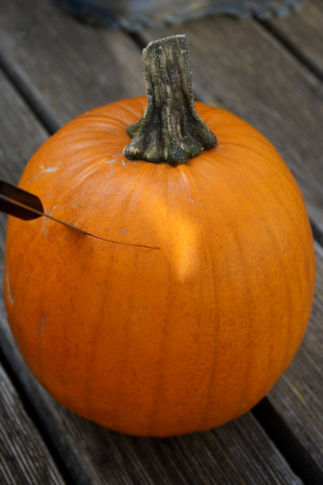 Orange vegetables hollow out