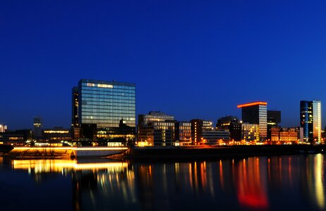 Long exposure architecture media harbour photo