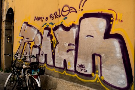 Big Graffiti Letters on Wall photo
