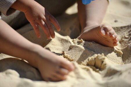 Foot child beach