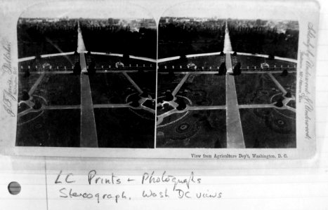 No date Agri gardens view north (a)  LC Sterograph Wash DC views