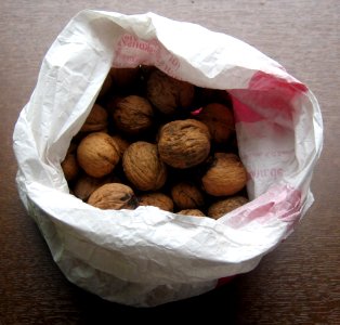 Paper Bag of Nuts Public Domain Photo