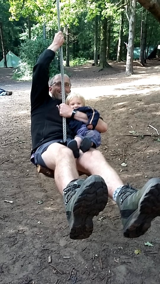 Swinging with daddy