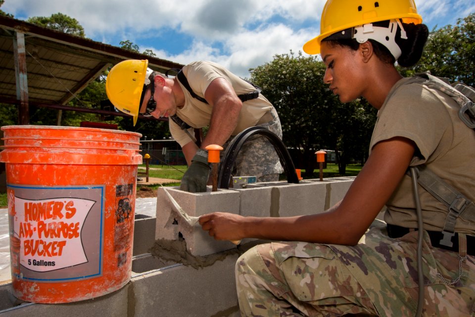 National Guard Builds Public Restroom