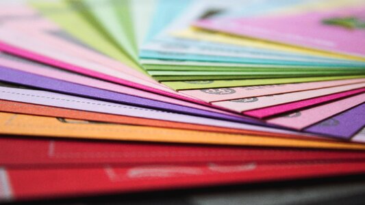 Colorful rainbow paper photo