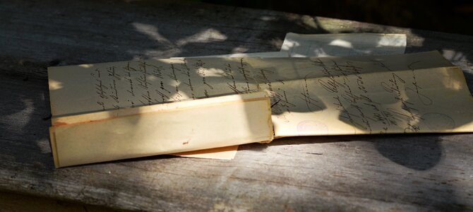 Handwriting paper wood