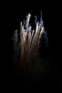 Rocket explosion shower of sparks
